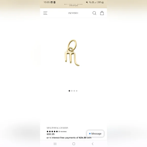 JAZ HANDMADE Mini Charms 9k Gold - Picture 4 of 9